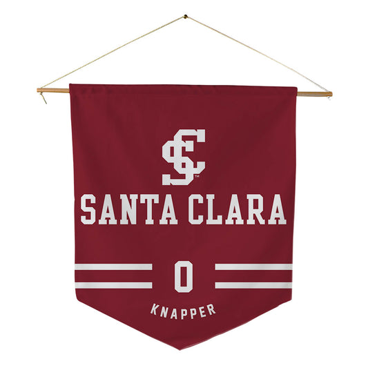 SCU - NCAA Men's Basketball : Brenton Knapper - Pennant - 18" x 21"-0