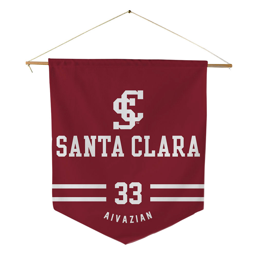 SCU - NCAA Baseball : Robert Aivazian - Pennant - 18" x 21"-0