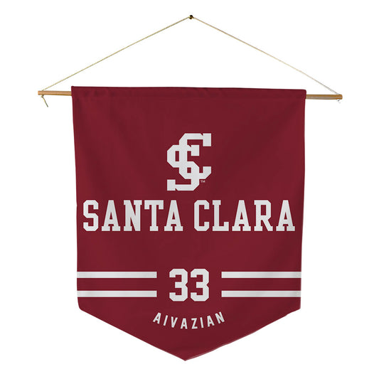 SCU - NCAA Baseball : Robert Aivazian - Pennant - 18" x 21"-0