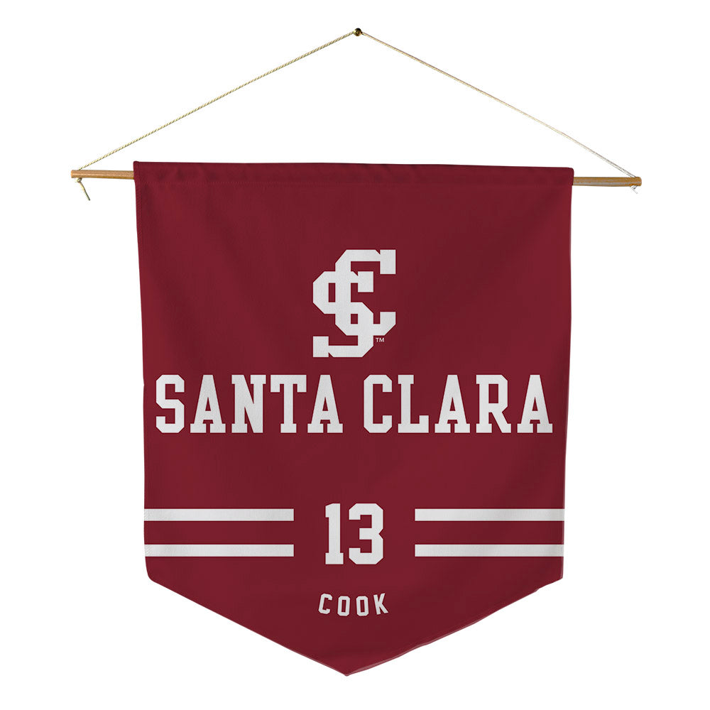 SCU - NCAA Baseball : Jackson Cook - Pennant - 18" x 21"-0