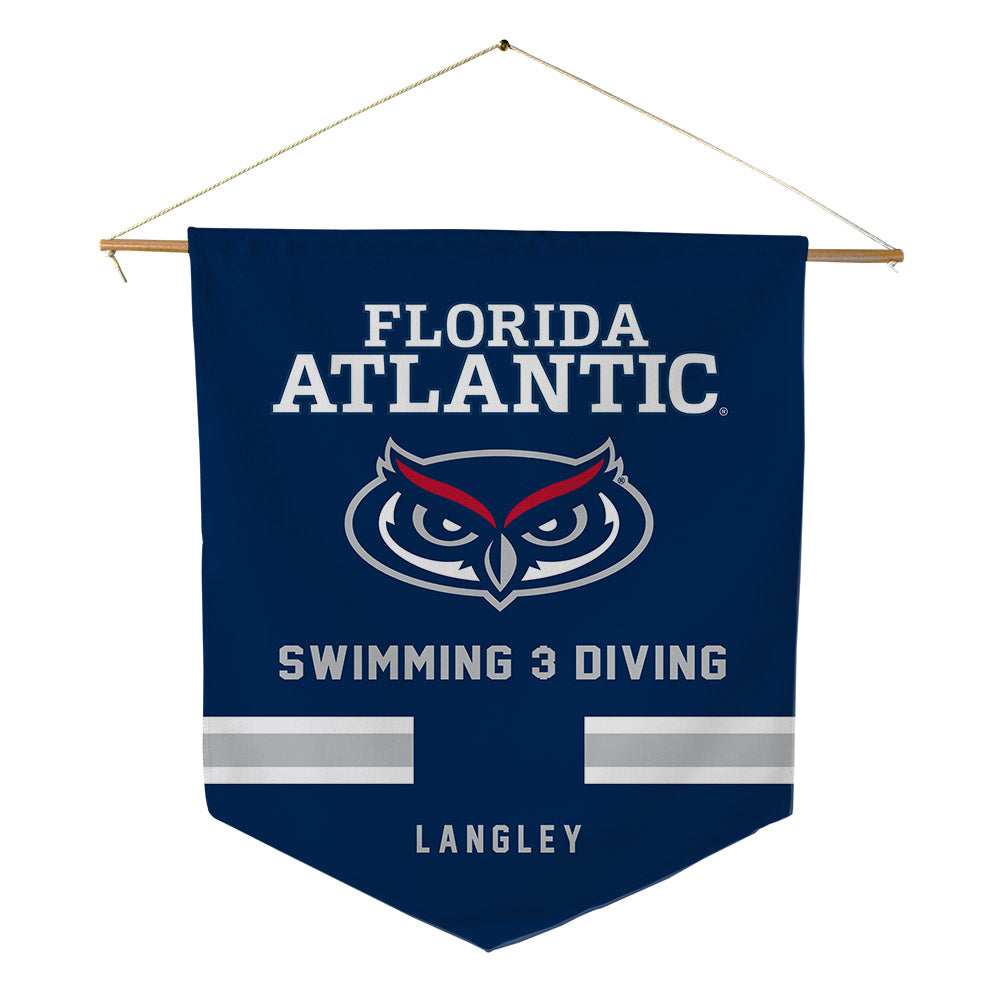 FAU - NCAA Women's Swimming & Diving : Fynn Langley - Pennant - 18" x 21"-0