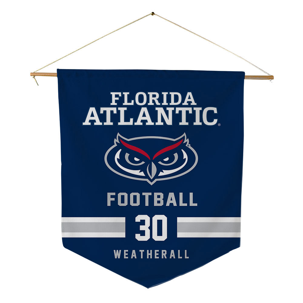 FAU - NCAA Football : Justin Weatherall - Pennant - 18" x 21"-0