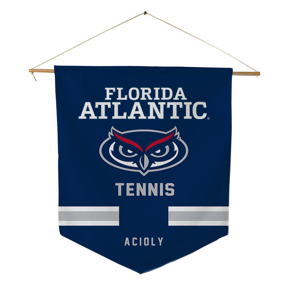FAU - NCAA Men's Tennis : Lucca Acioly - Pennant - 18" x 21"-0