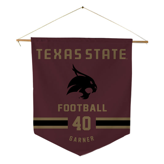 Texas State - NCAA Football : Simeon Garner - Pennant - 18" x 21"-0