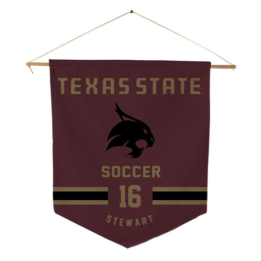 Texas State - NCAA Women's Soccer : Addison Stewart - Pennant - 18" x 21"-0