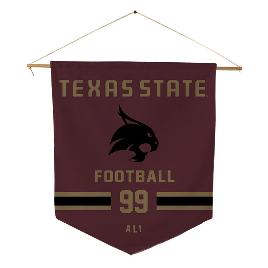 Texas State - NCAA Football : Jussiah Ali - Pennant - 18" x 21"-0