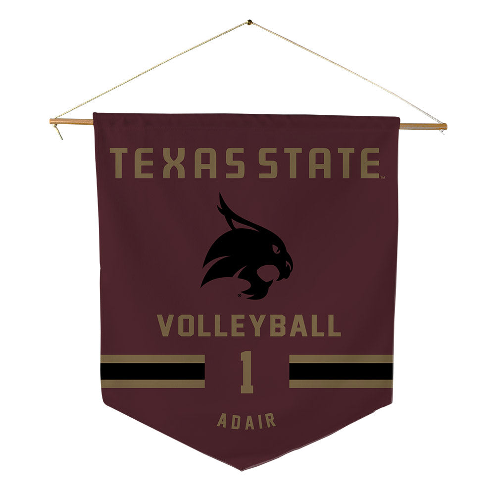 Texas State - NCAA Women's Volleyball : Ally Adair - Pennant - 18" x 21"-0