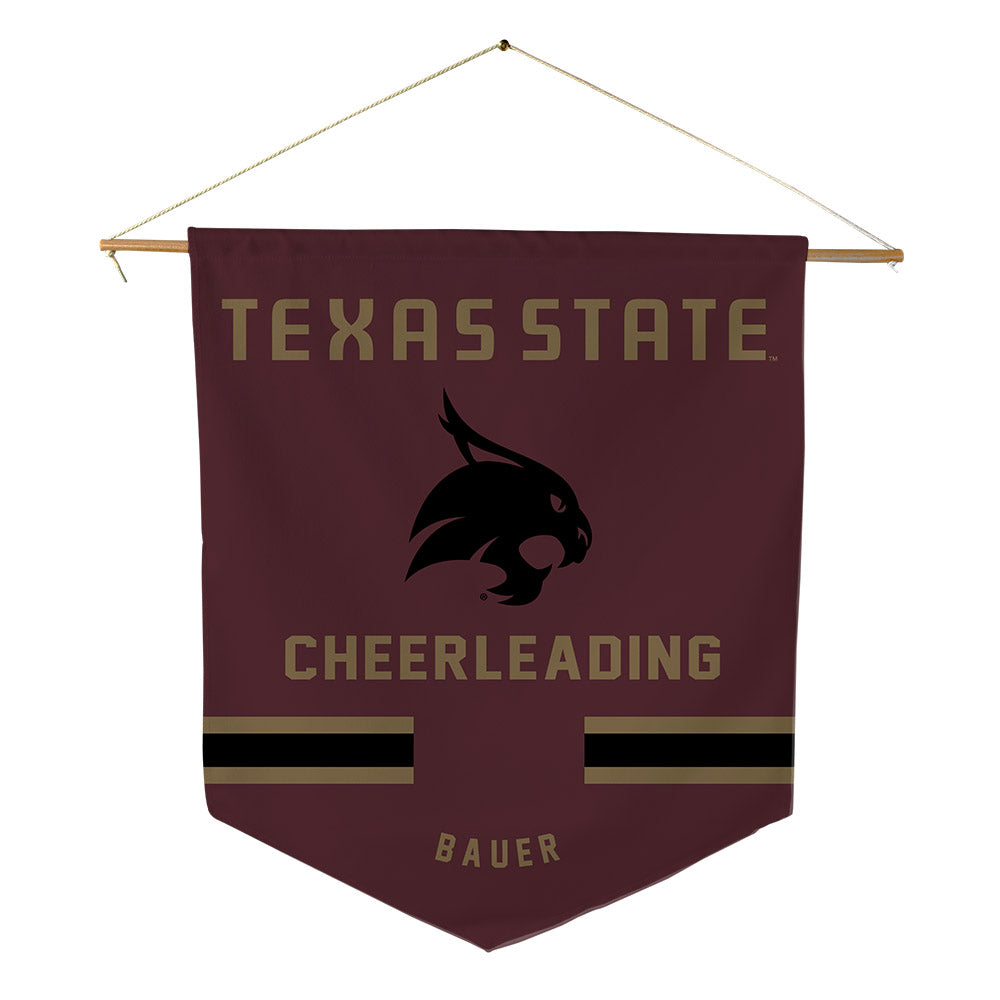 Texas State - NCAA Cheerleading : Jacqueline Bauer - Pennant - 18" x 21"-0