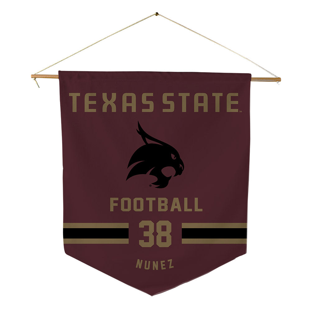 Texas State - NCAA Football : David Nunez - Pennant - 18" x 21"-0