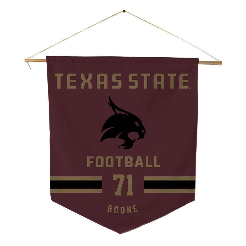Texas State - NCAA Football : William Boone - Pennant - 18" x 21"-0