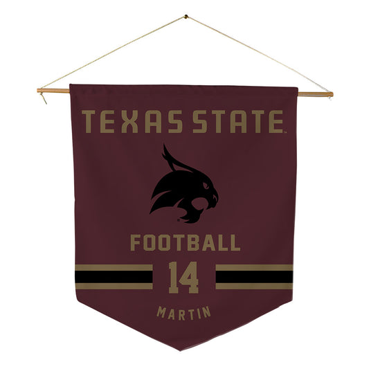 Texas State - NCAA Football : Jordan Martin - Pennant - 18" x 21"-0
