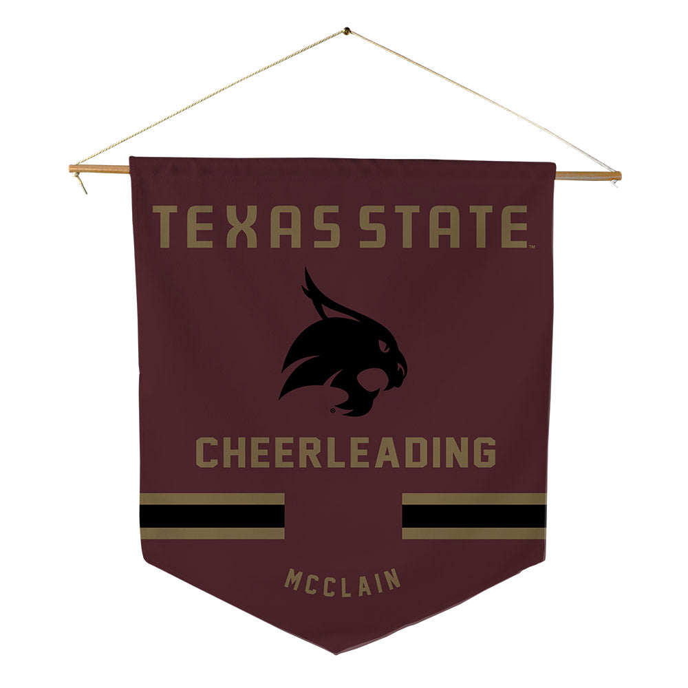 Texas State - NCAA Cheerleading : Addison McClain - Pennant - 18" x 21"-0