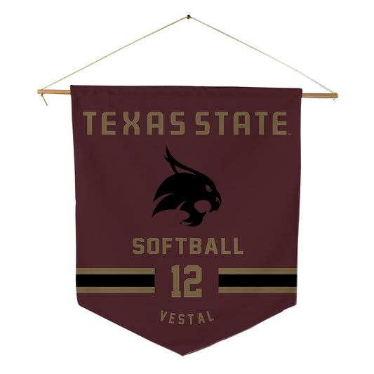 Texas State - NCAA Softball : Harley Vestal - Pennant - 18" x 21"-0