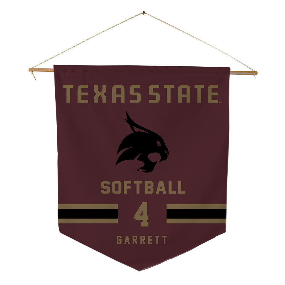 Texas State - NCAA Softball : Mayson Garrett - Pennant - 18" x 21"-0