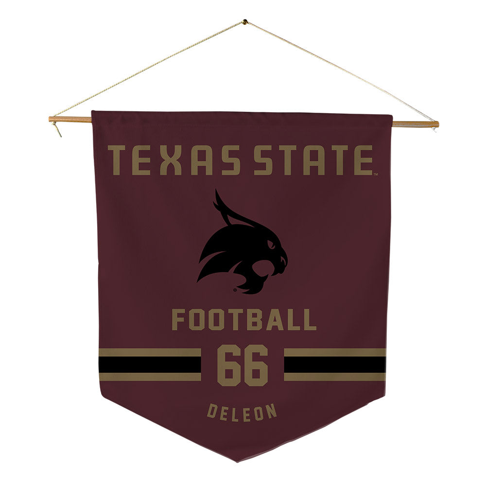 Texas State - NCAA Football : Justin Deleon - Pennant - 18" x 21"-0