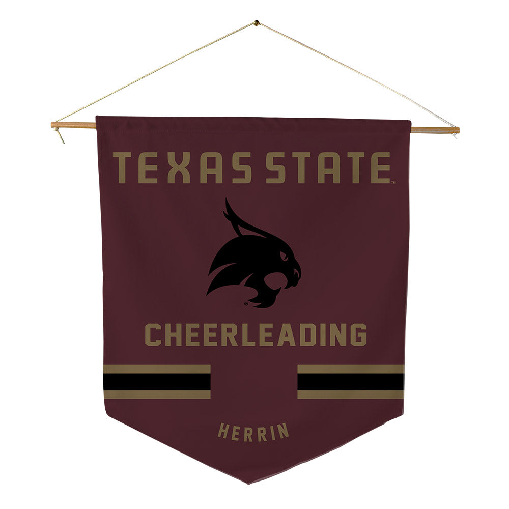 Texas State - NCAA Cheerleading : Madison Herrin - Pennant - 18" x 21"-0