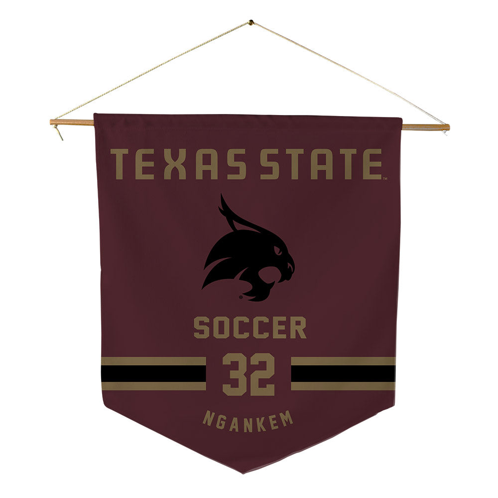 Texas State - NCAA Women's Soccer : Jenny Ngankem - Pennant - 18" x 21"-0