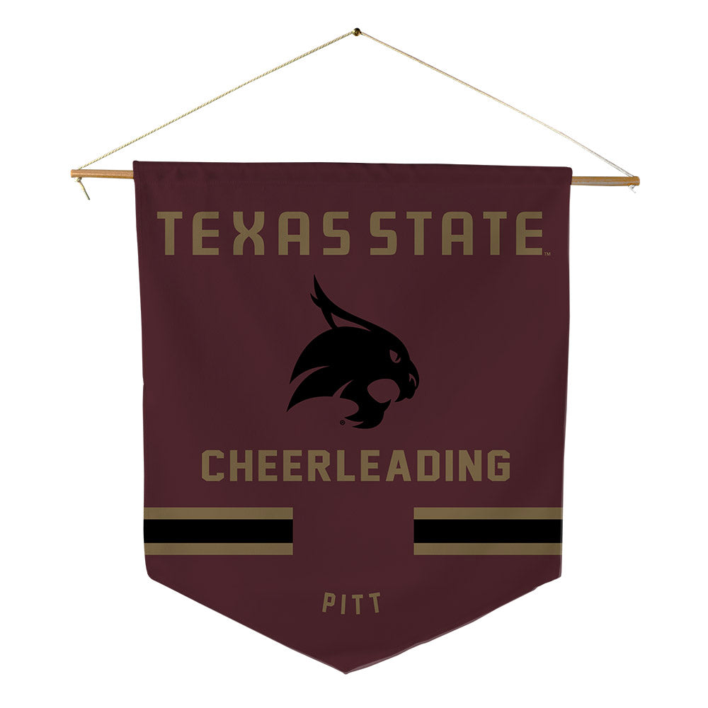 Texas State - NCAA Cheerleading : Nyavah Pitt - Pennant - 18" x 21"-0