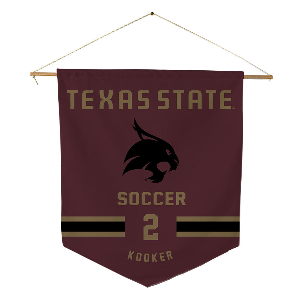 Texas State - NCAA Women's Soccer : Ava Kooker - Pennant - 18" x 21"-0