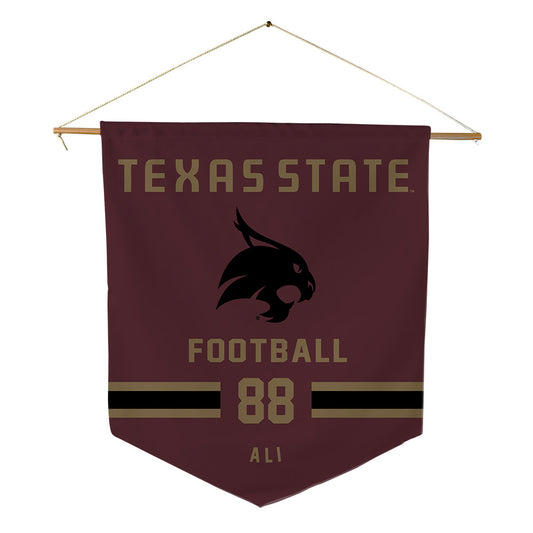 Texas State - NCAA Football : Jussiah Ali - Pennant - 18" x 21"-0