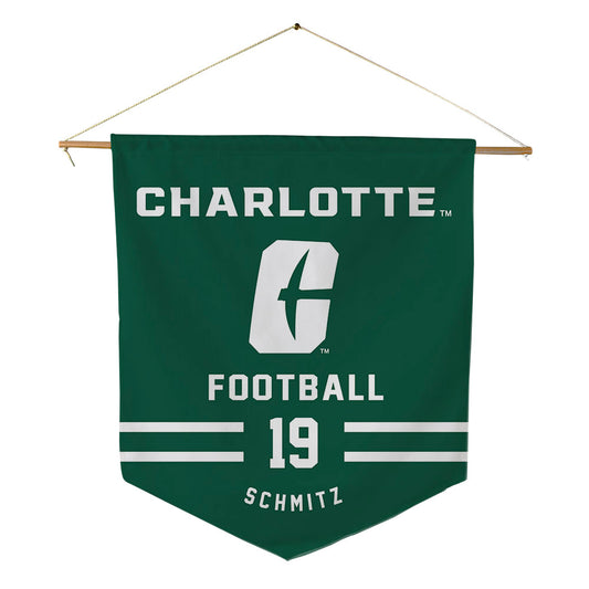 UNC Charlotte - NCAA Football : Kadin Schmitz - Pennant - 18" x 21"-0