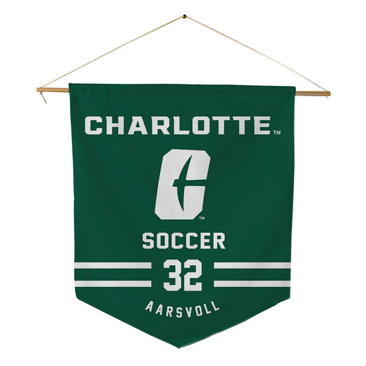 UNC Charlotte - NCAA Men's Soccer : Elias Aarsvoll - Pennant - 18" x 21"-0