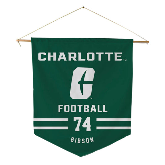 UNC Charlotte - NCAA Football : Tyler Gibson - Pennant - 18" x 21"-0