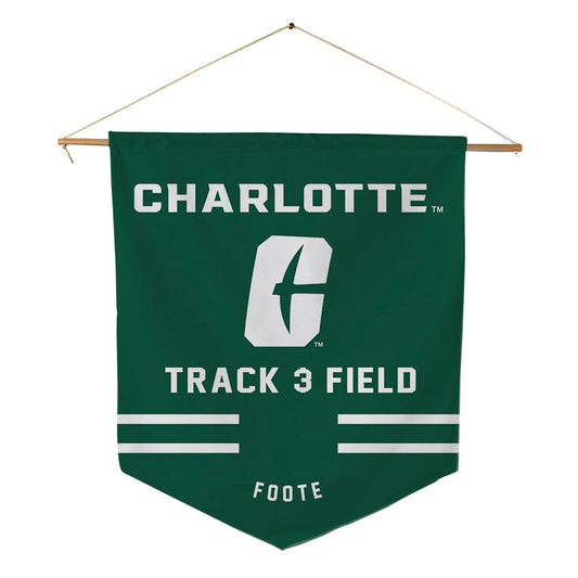 UNC Charlotte - NCAA Men's Track & Field : Charles Foote - Pennant - 18" x 21"-0