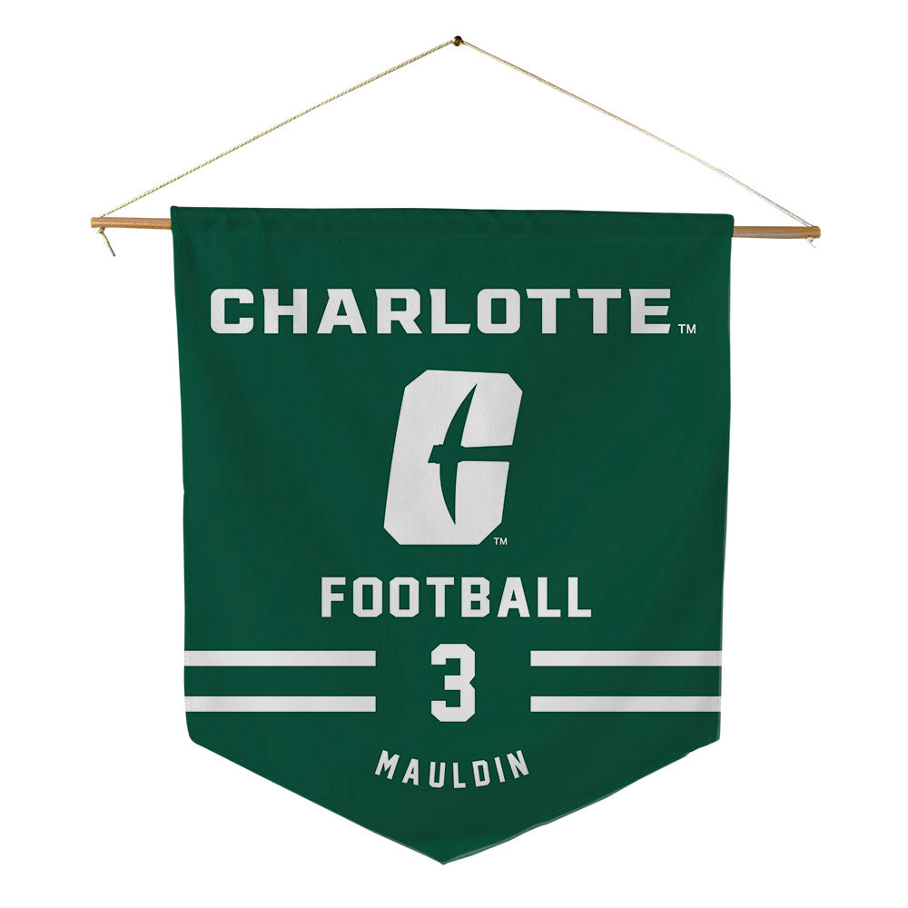 UNC Charlotte - NCAA Football : Logan Mauldin - Pennant - 18" x 21"-0