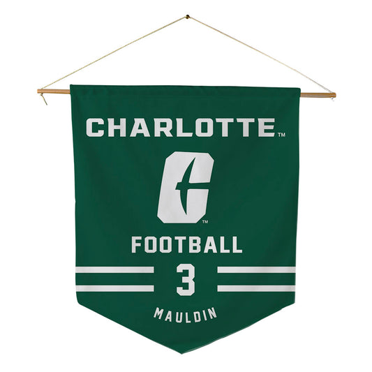 UNC Charlotte - NCAA Football : Logan Mauldin - Pennant - 18" x 21"-0