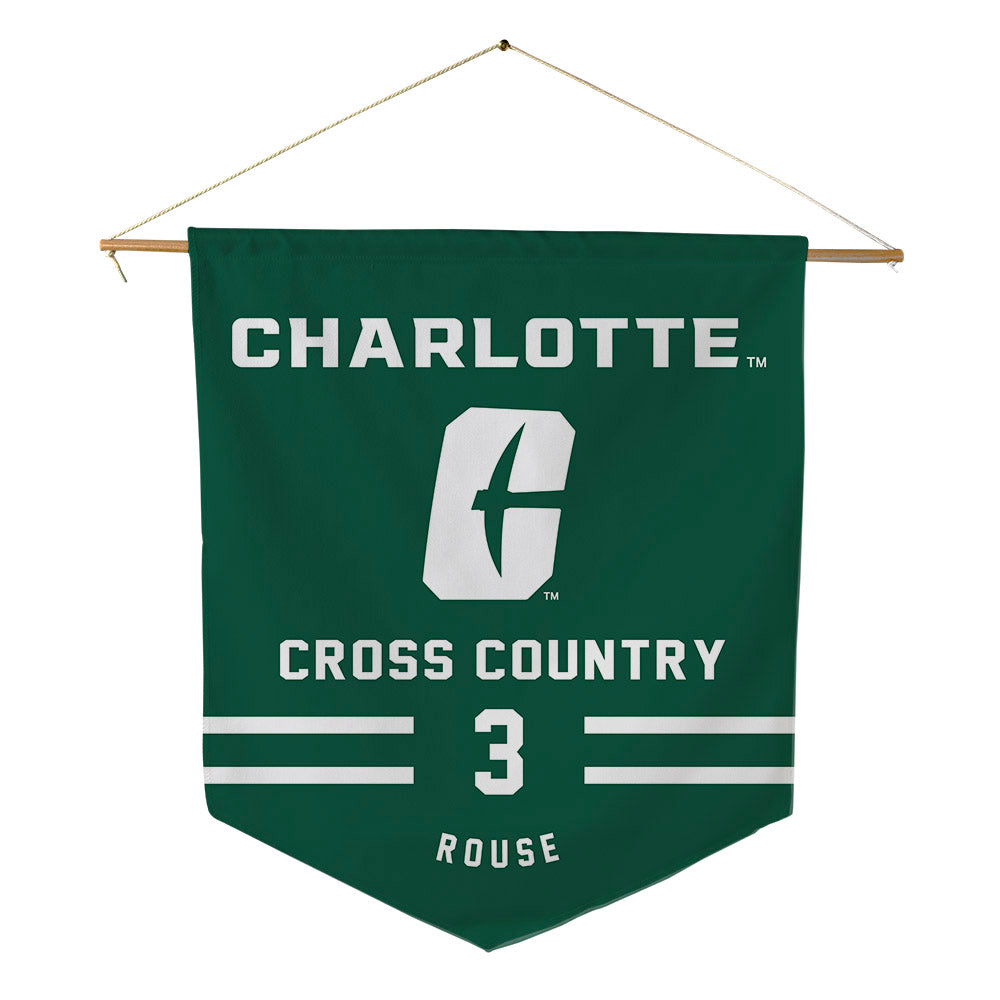 UNC Charlotte - NCAA Men's Cross Country : Ian Rouse - Pennant - 18" x 21"-0