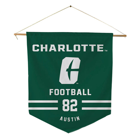 UNC Charlotte - NCAA Football : Evan Austin - Pennant - 18" x 21"-0