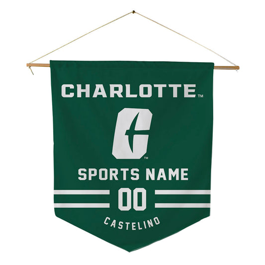 UNC Charlotte - NCAA Women's Lacrosse : Bella Castelino - Pennant - 18" x 21"-0