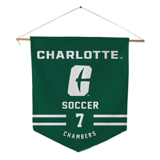 UNC Charlotte - NCAA Women's Soccer : Cam Chambers - Pennant - 18" x 21"-0