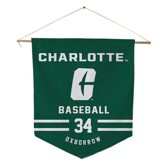 UNC Charlotte - NCAA Baseball : Chayse Oxborrow - Pennant - 18" x 21"-0