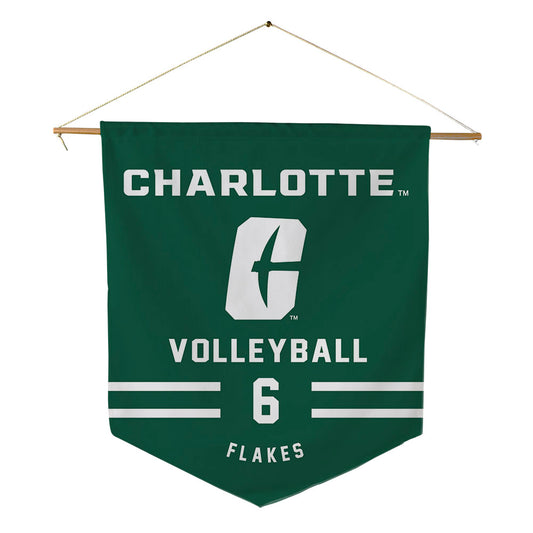 UNC Charlotte - NCAA Women's Volleyball : Cassidy Flakes - Pennant - 18" x 21"-0