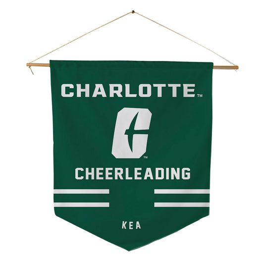 UNC Charlotte - NCAA Cheerleading : Jermani Kea - Pennant - 18" x 21"-0