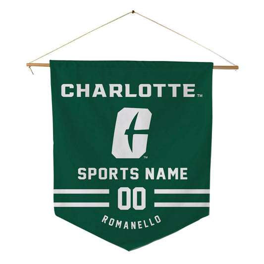 UNC Charlotte - NCAA Women's Lacrosse : Brenna Romanello - Pennant - 18" x 21"-0