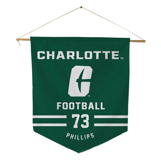 UNC Charlotte - NCAA Football : Daniel Phillips - Pennant - 18" x 21"-0