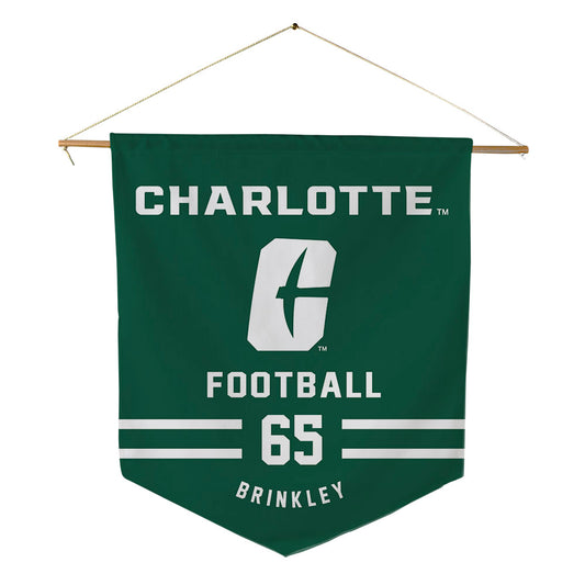 UNC Charlotte - NCAA Football : Marcus Brinkley - Pennant - 18" x 21"-0