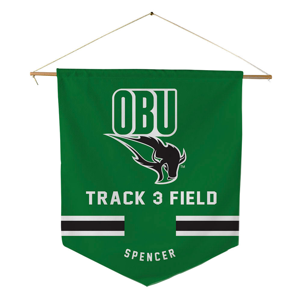 OKBU - NCAA Men's Track & Field : Gage Spencer - Pennant - 18" x 21"-0
