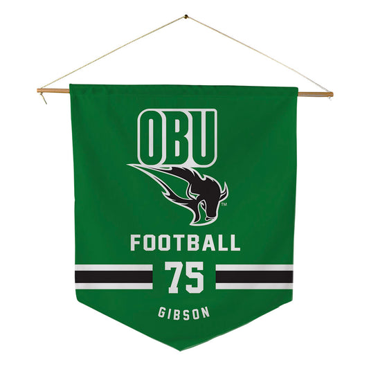 OKBU - NCAA Football : Brennan Gibson - Pennant - 18" x 21"-0