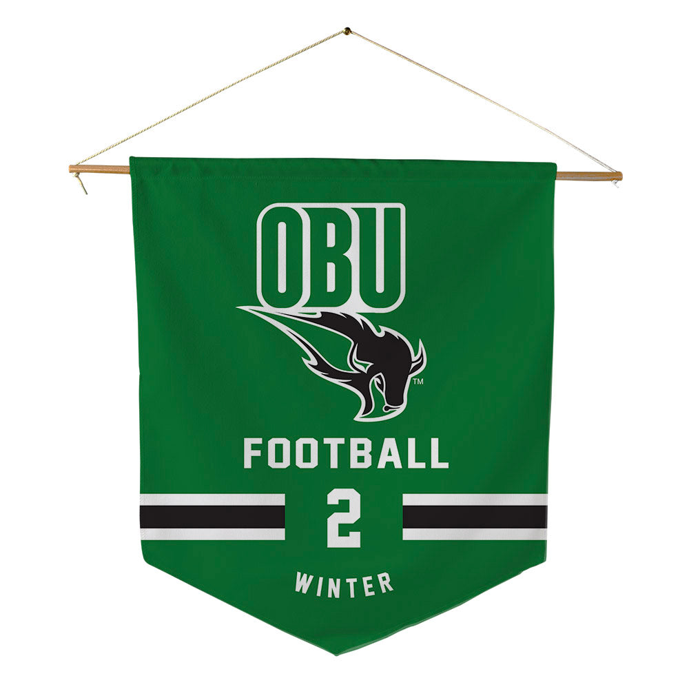 OKBU - NCAA Football : Eli Winter - Pennant - 18" x 21"-0