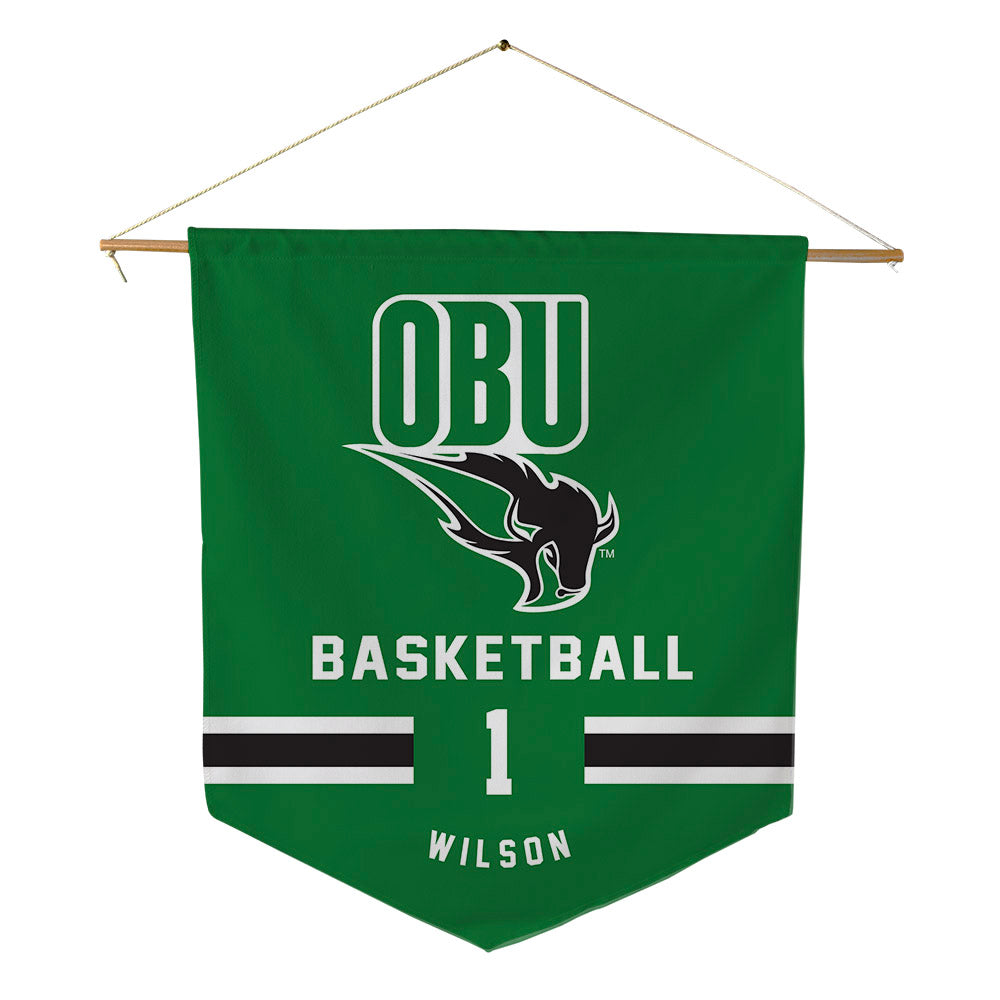 OKBU - NCAA Men's Basketball : Nathan Wilson - Pennant - 18" x 21"-0