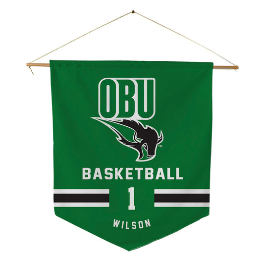 OKBU - NCAA Men's Basketball : Nathan Wilson - Pennant - 18" x 21"-0