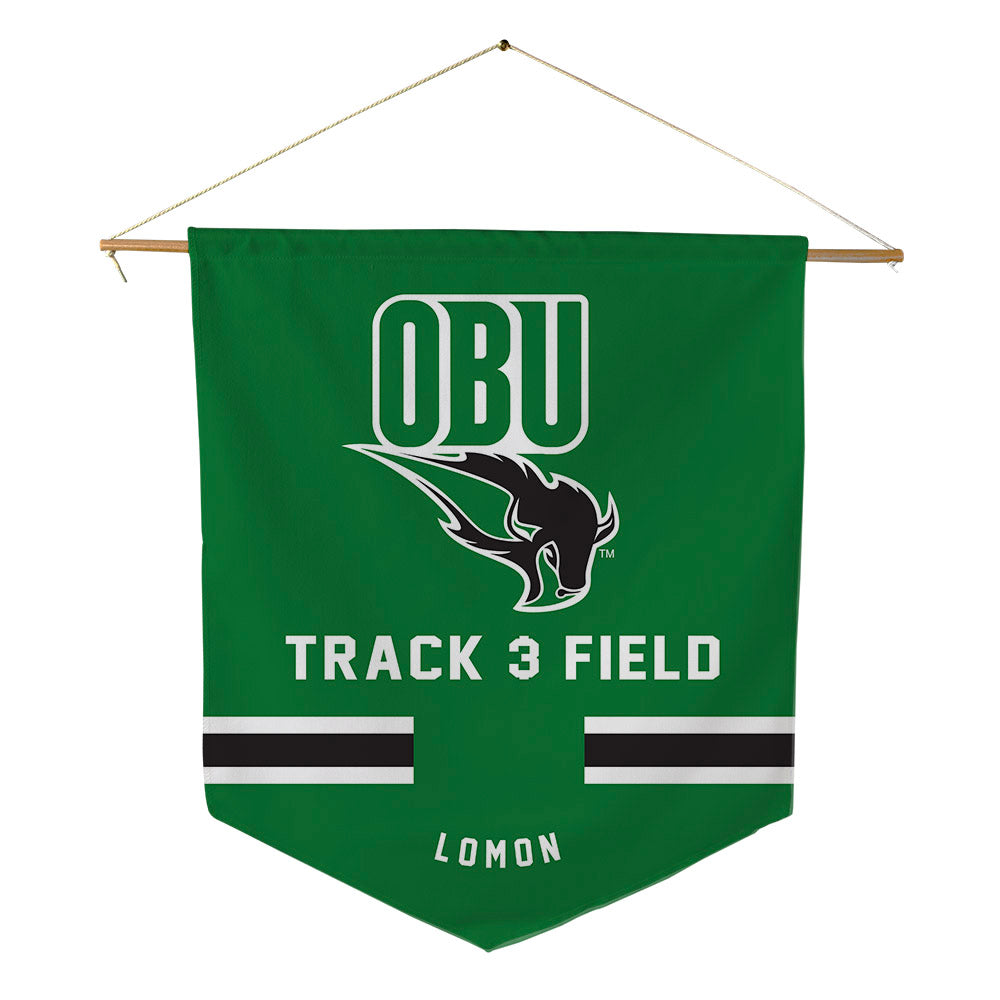 OKBU - NCAA Women's Track & Field : Emery Lomon - Pennant - 18" x 21"-0