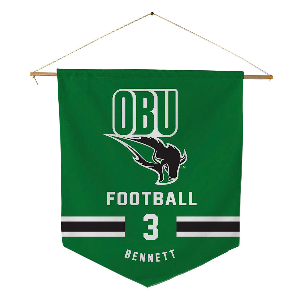 OKBU - NCAA Football : Mason Bennett - Pennant - 18" x 21"-0