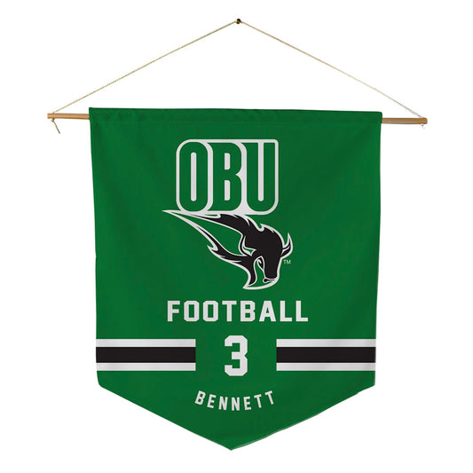 OKBU - NCAA Football : Mason Bennett - Pennant - 18" x 21"-0