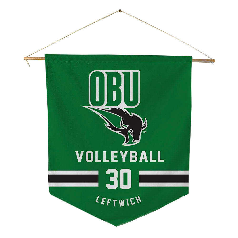 OKBU - NCAA Women's Volleyball : Megan Leftwich - Pennant - 18" x 21"-0