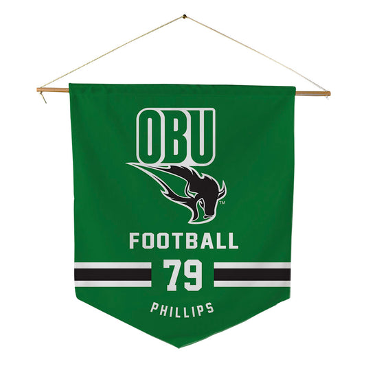 OKBU - NCAA Football : Brady Phillips - Pennant - 18" x 21"-0